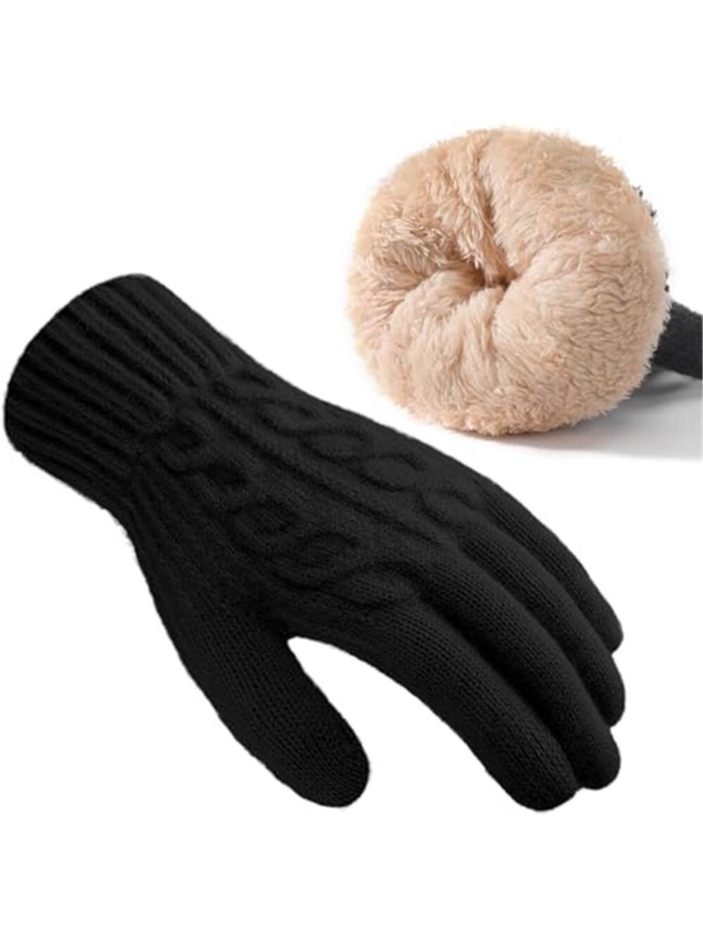 Womens Winter Gloves Touchscreen Fleece Lined Thermal Knit Warm Cold Weather